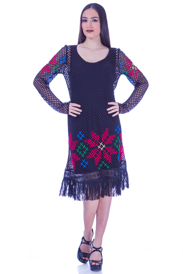 Rochie plasa cu broderie manuala I-15